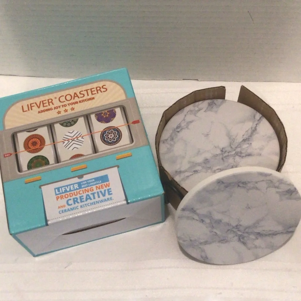 Coasters Marble Design 6pieces 4”